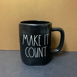 Rae Dunn brand new black MAKE IT COUNT Mug